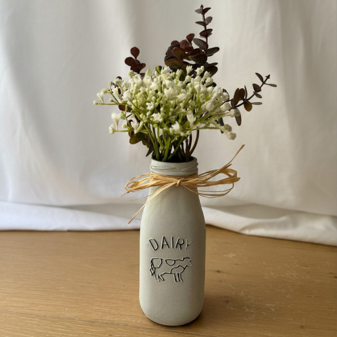 Farmhouse Baby’s Breath & Eucalyptus Vase Set