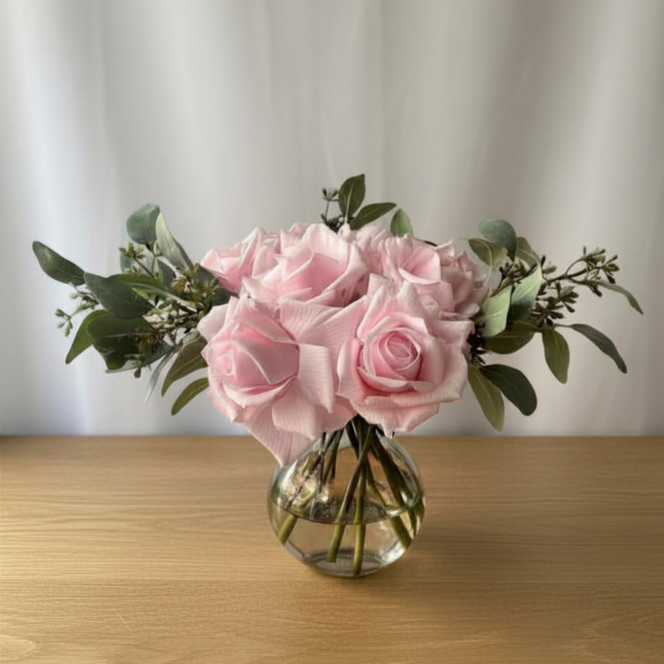 Blush Romance Soft Pink Rose Arrangement