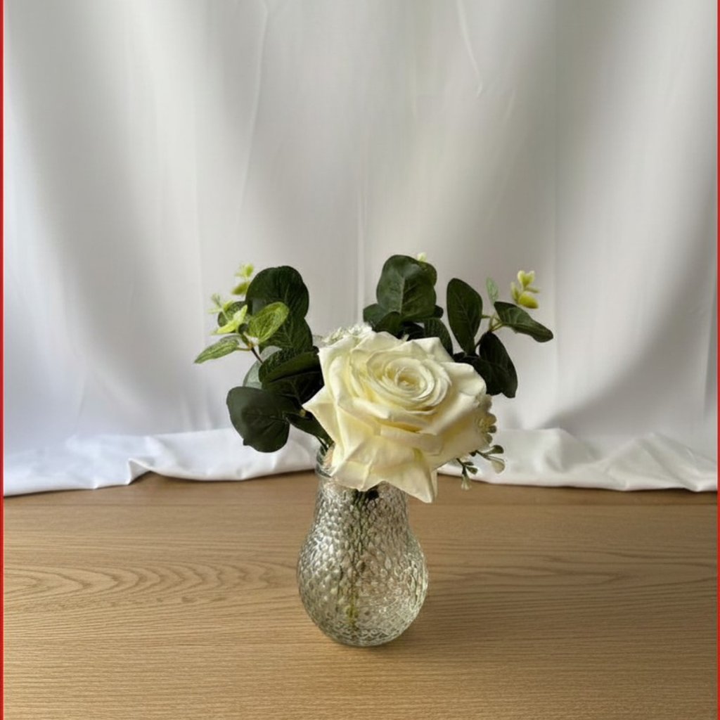 Classic Ivory Rose Bud Vase