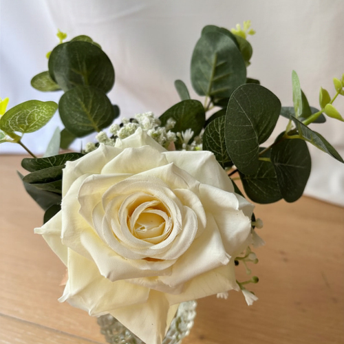 Classic Ivory Rose Bud Vase
