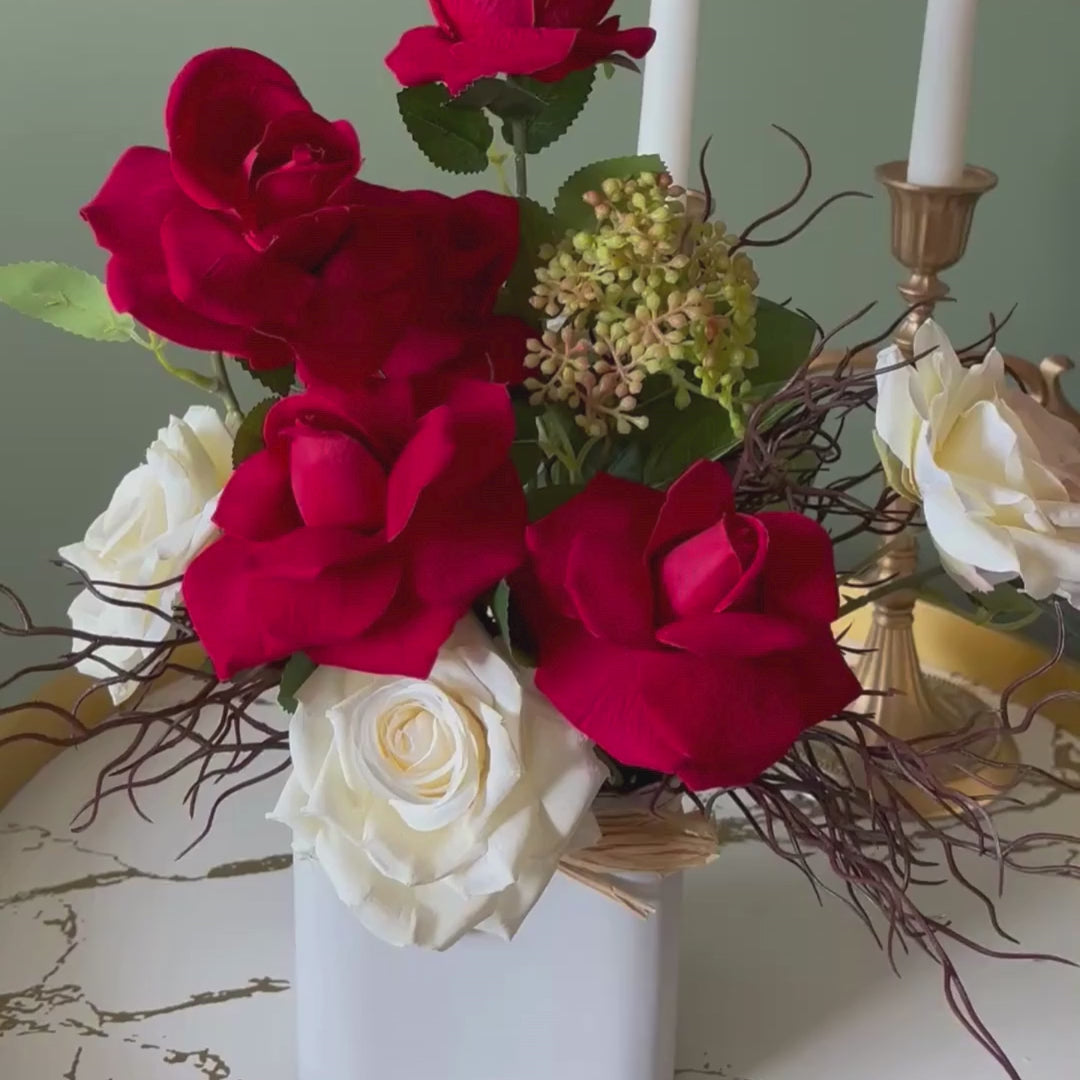 Crimson & Ivory - Flower Arranging Kit